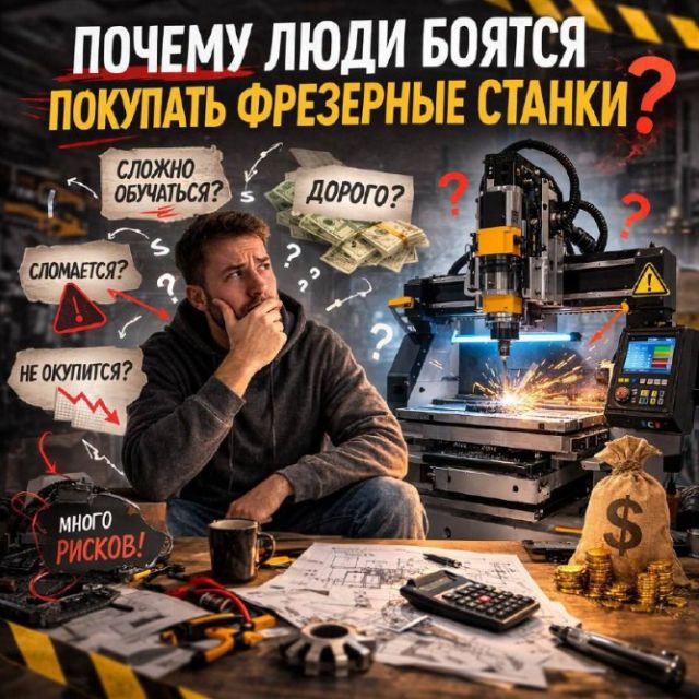 Почему люди боятся покупать фрезерные станки с ЧПУ?