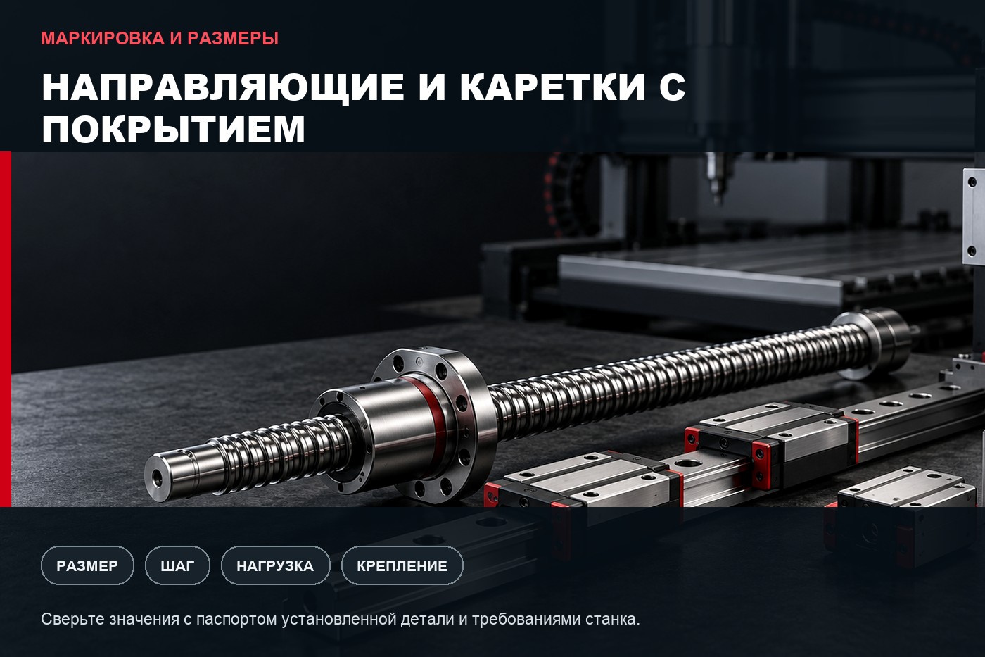Маркировка и размеры: Направляющие и каретки с покрытием: когда это нужно станку ЧПУ