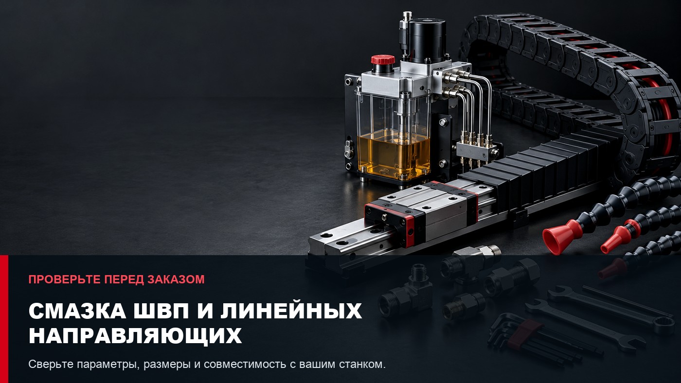 Смазка ШВП и линейных направляющих: подбор системы для ЧПУ