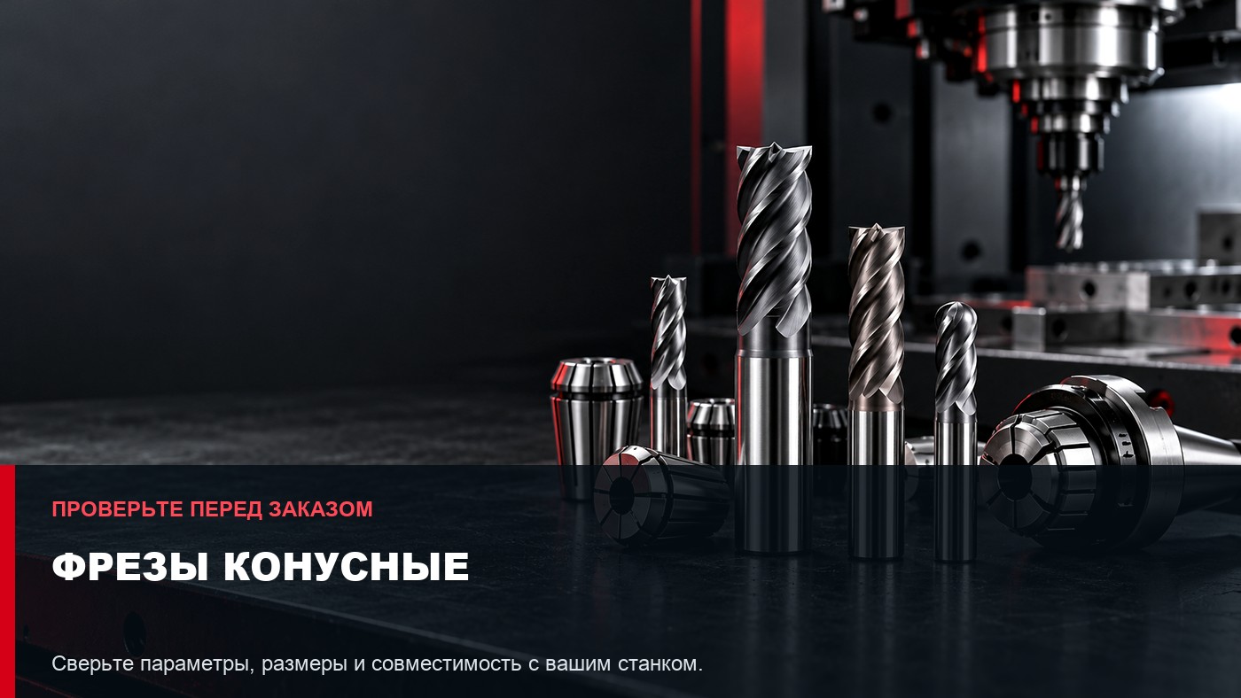 Фрезы конусные для ЧПУ: параметры выбора и совместимость