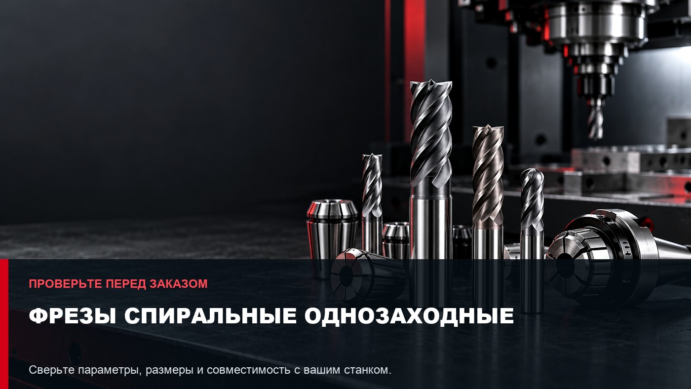 Фрезы спиральные однозаходные: параметры выбора и совместимость