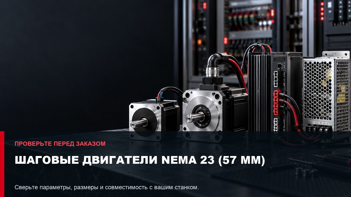 Шаговые двигатели NEMA 23 (57 мм): параметры выбора и совместимость
