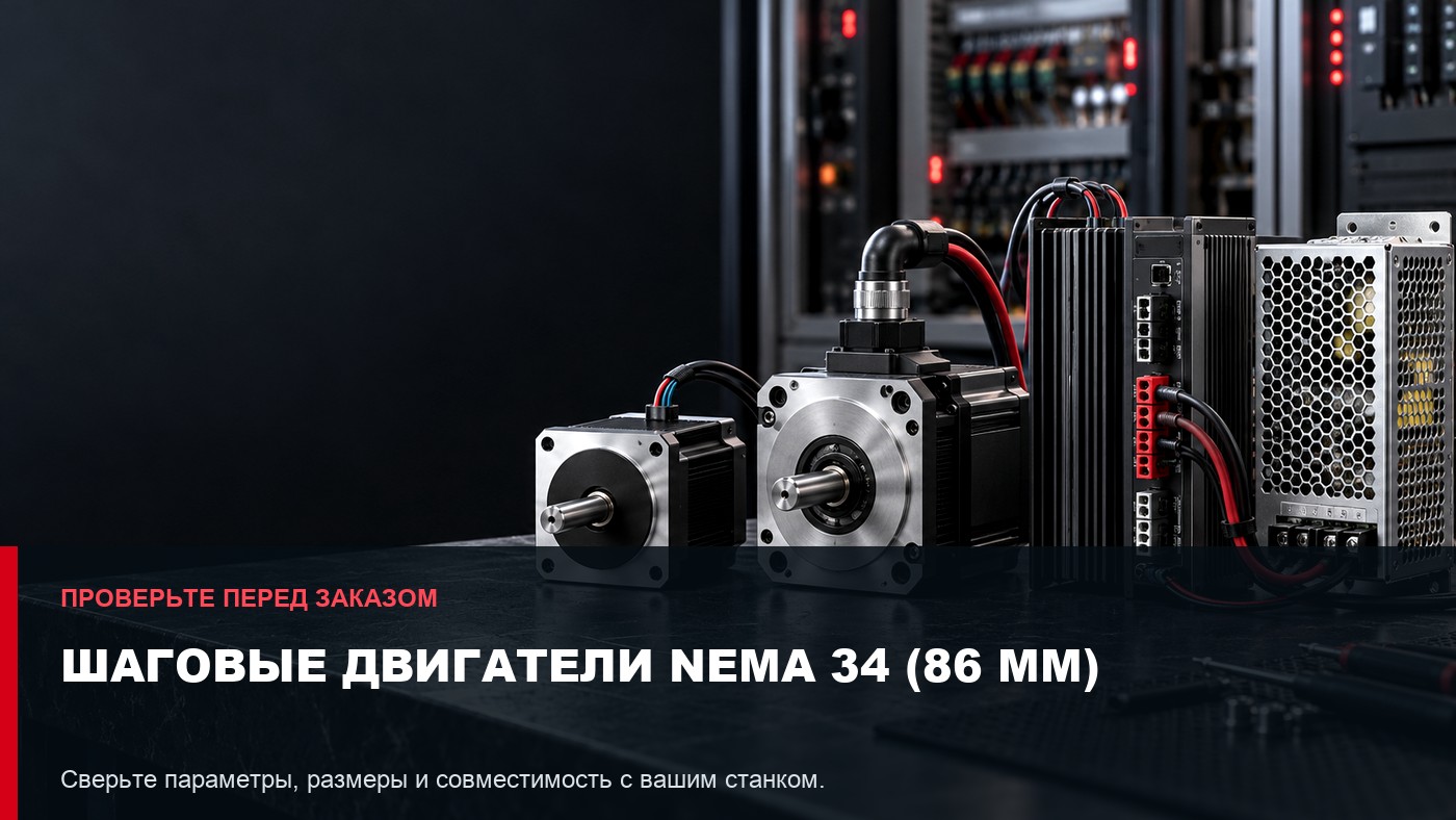 Шаговые двигатели NEMA 34 (86 мм): параметры выбора и совместимость