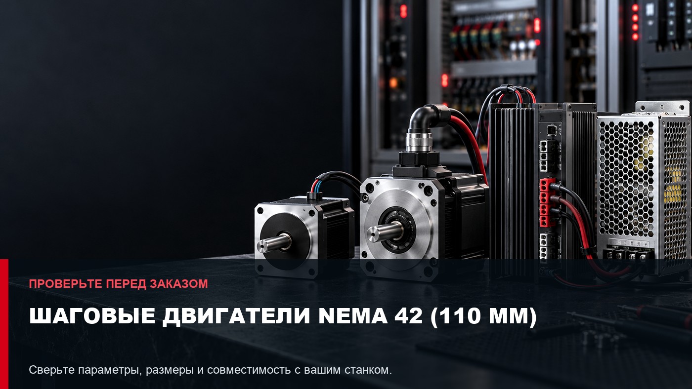 Шаговые двигатели NEMA 42 (110 мм): параметры выбора и совместимость