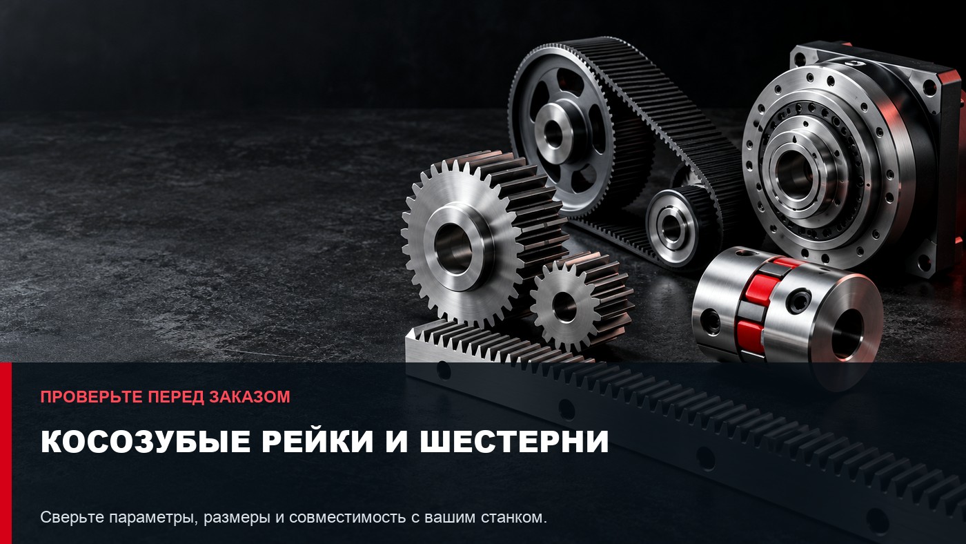 Косозубые рейки и шестерни: параметры выбора и совместимость