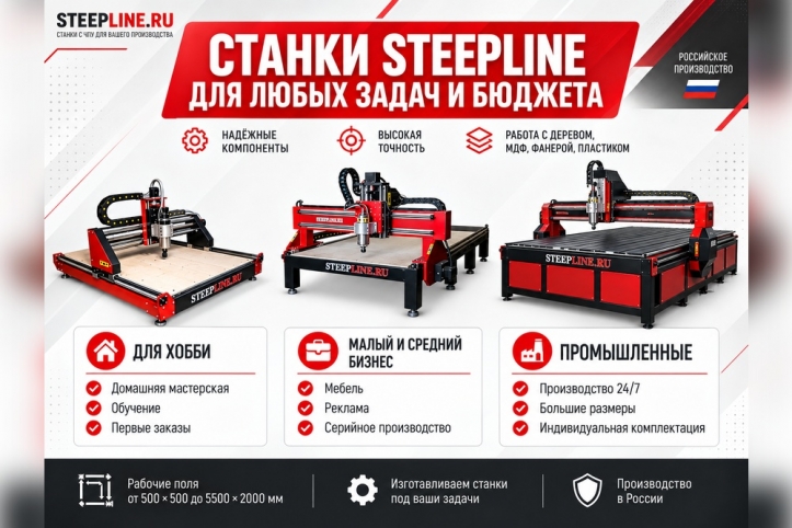 Фрезерный станок с ЧПУ 1325 BIGSTOL — купить от производителя STEEPLINE