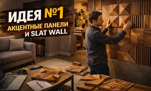 Деревянные акцентные панели и slat wall декор — идея для ЧПУ в 2026 году